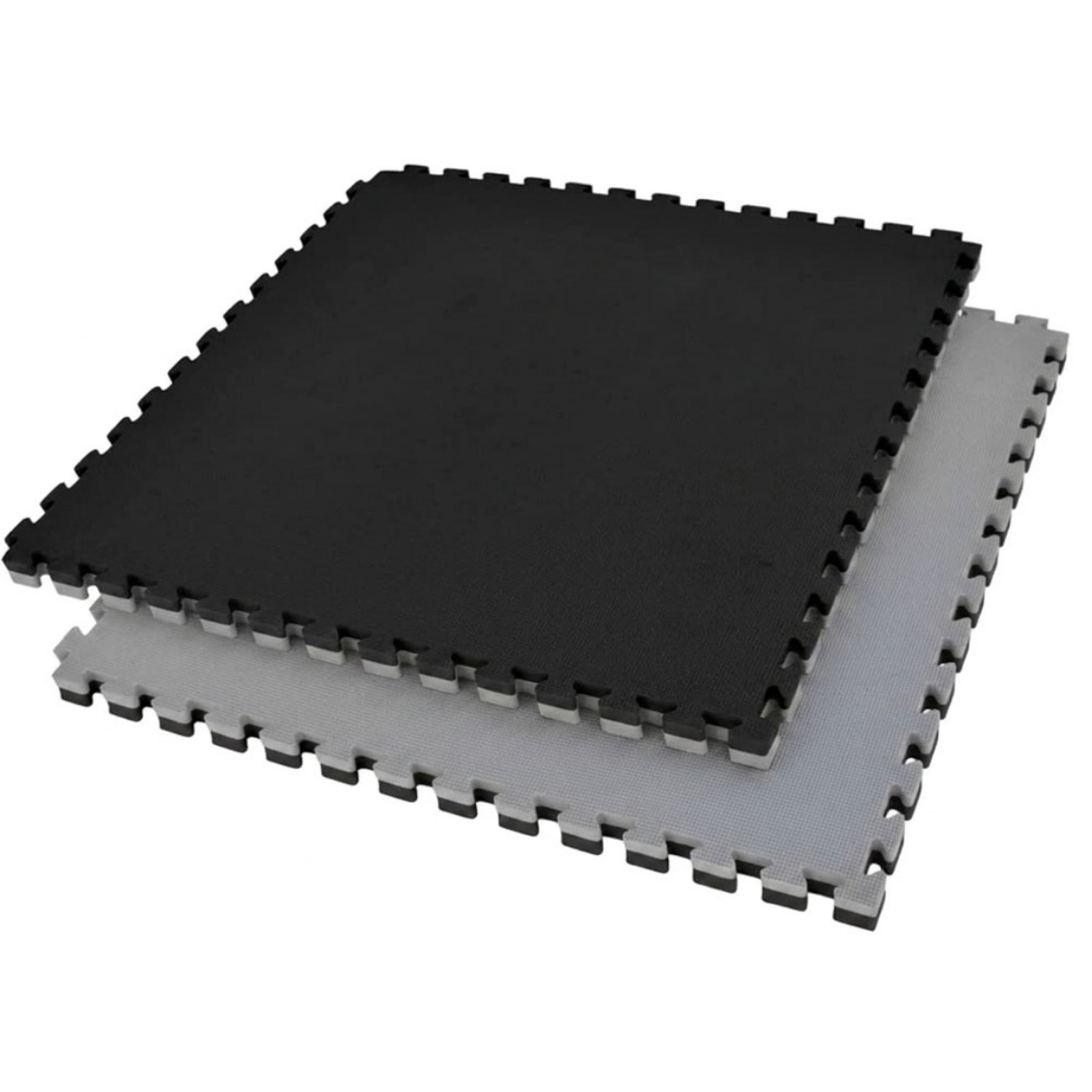 Slika od Tatami strunjača 100 x 100 cm - 2 cm debljina - crno-siva